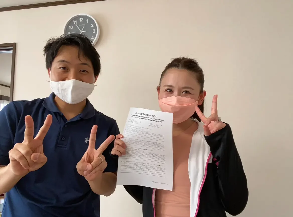 S・Sさまとトレーナーのツーショット