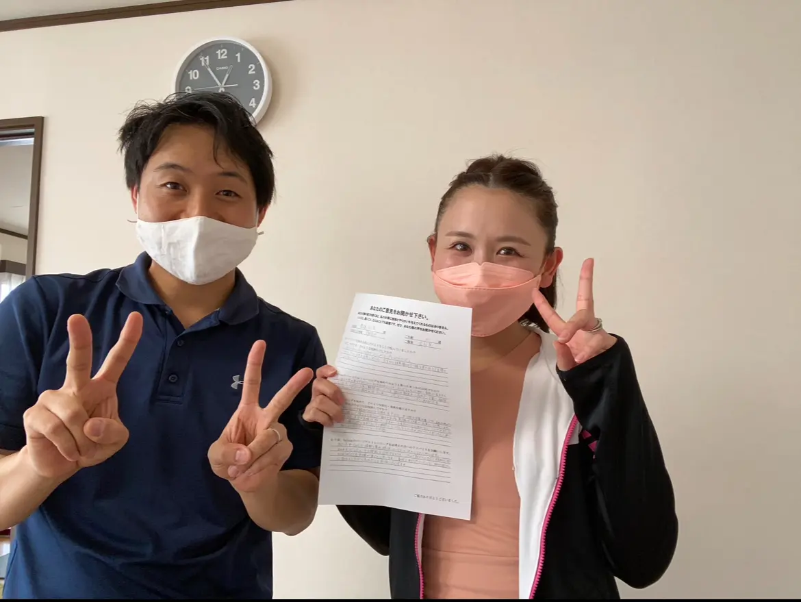 S・Sさまとトレーナーのツーショット